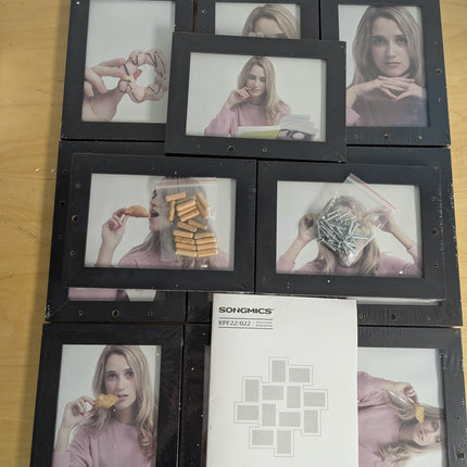 SONGMICS 4x6 Collage Picture Frames, 12-Pack Picture Frames Collage for Wall Dec