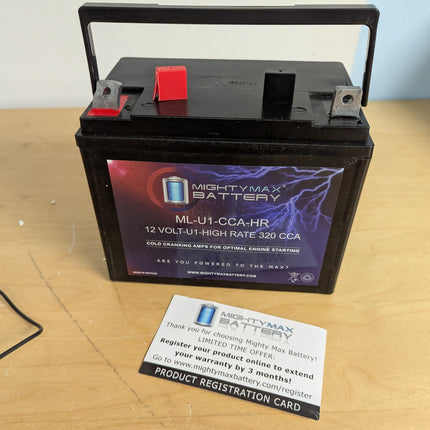 FAULTY ML-U1-CCAHR - 12V 320 CCA U1 - SLA Starting Battery for Lawn, Tractors an