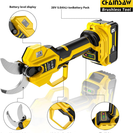 2-in-1 Electric Pole Pruning Shears Cordless Compatibility with DEWALT 20V MAX B