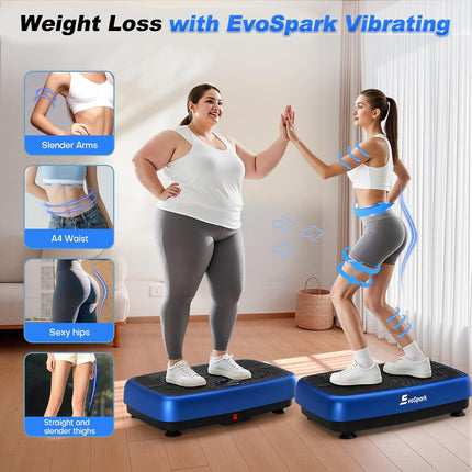 EvoSpark Vibration Plate Exercise Machine (2026) with Dual Motors, 120 Speeds, Remote & 450 lb Capacity