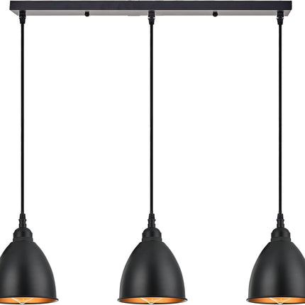 Terleenart 3-Lights Kitchen Island Pendant Light,Industrial Farmhouse Hanging Ch