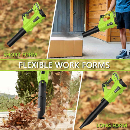 GREENER 21V Leaf Blower Cordless - 600CFM/160MPH Turbo Mode Electric Leaf Blower