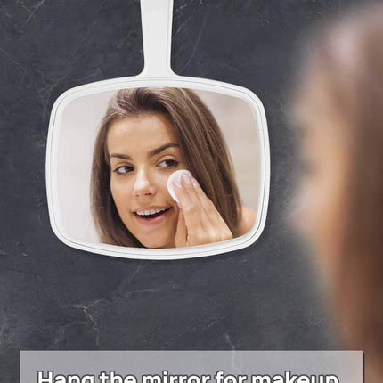 OMIRO Hand Mirror, Handheld Mirror with Handle, American White