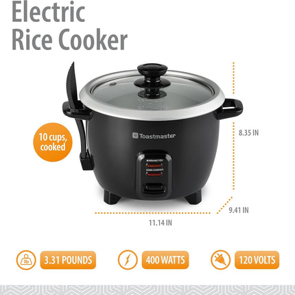 Toastmaster Electric Rice Cooker - Large Capacity for Soups, Oatmeal & More - Au