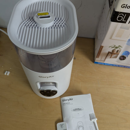 Humidifiers for Bedroom Large Room Home - GloryAir 6L Quiet Top Fill Cool & Warm
