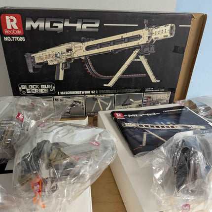 Reobrix 77006 Technic MG42 Building Blocks Set, Made of Clamp Blocks with 1886 P