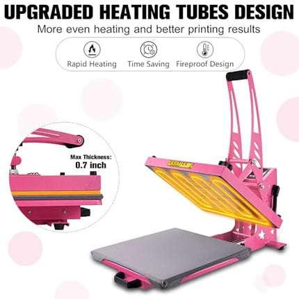 CoolSub Heat Press 15x15 Slide Out Heat Press Machine, Industrial Digital Heat T