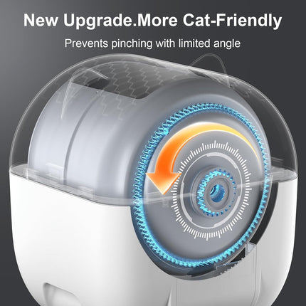 EYESUN 76L Self-Cleaning Cat Litter Box with App Control, 13L Waste Bin, Safety Sensors & Odor Control