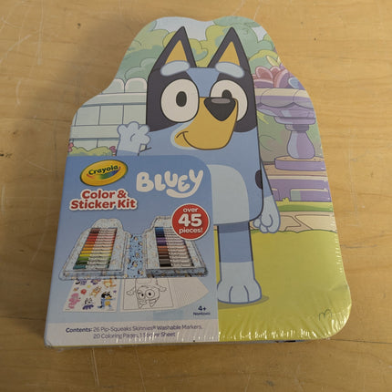 Crayola Bluey Art Kit for Kids (45pcs), Bluey Coloring Book Pages & Stickers for