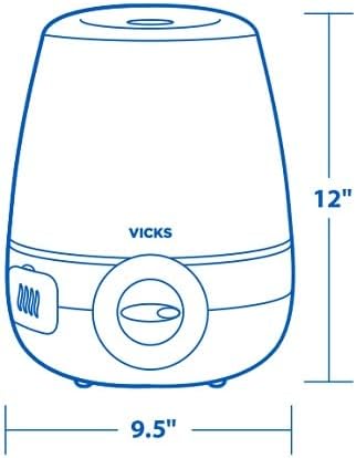 Vicks V4600-CAN Filter-Free Ultrasonic Cool Mist Humidifier, Medium Room Humidif