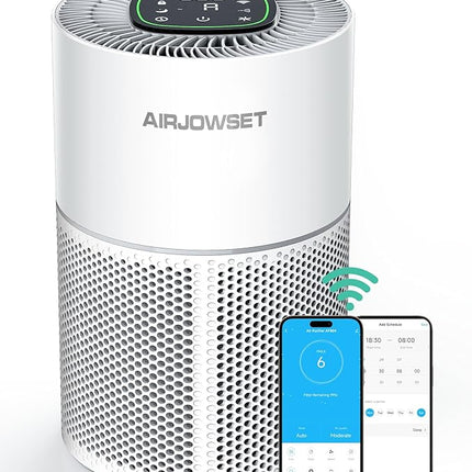 AIRJOWSET Air Purifiers for Bedroom, Smart Wi-Fi Air Purifiers for Home Large Ro