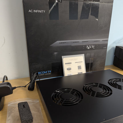 AC Infinity AIRCOM T9, Quiet Cooling Fan System 17" for Receivers, Amps, DVR, AV