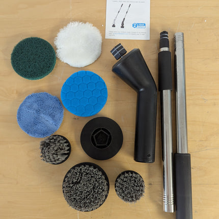 Leebein Electric Spin Scrubber (2026), Cordless Cleaning Brush with 7 Heads, Extendable Handle, IPX7, Black