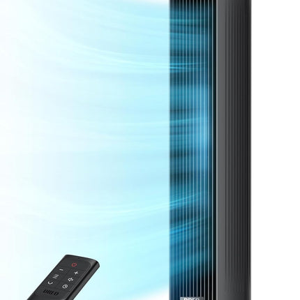 Dreo Tower Fan for Bedroom, 25ft/s Velocity Quiet Floor Fan, 90° Oscillating Fan