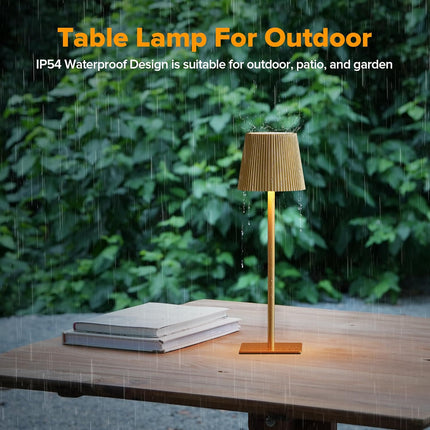 LUTEC 4 Pack Cordless Table Lamp,6000mAh Rechargeable Battery Operated Desk Lamp