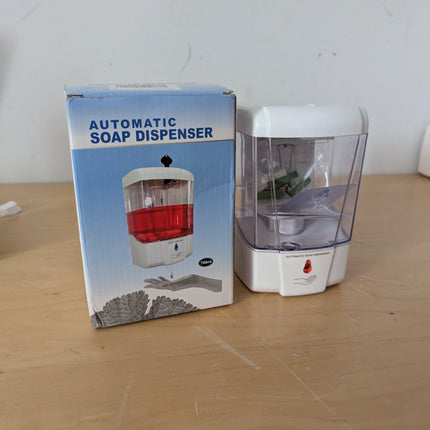 PLUSSEN Soap Dispenser Wall Mount, Automatic Hand Sanitizer Dispenser 600ml Gel