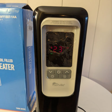 Senville 1500W Oil Filled Radiator Heater for Indoor Use, Space Heater, 3 Heat &