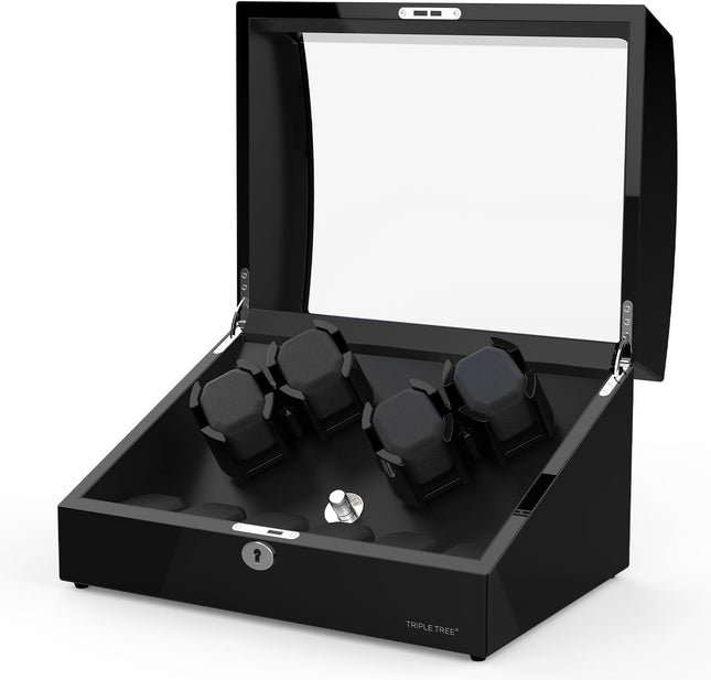 Watch Winder for Automatic Watches, Automatic Watch Winder with Wood Shell Piano