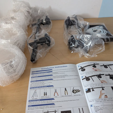 4-Light Modern Vanity Lighting Fixtures, Bathroom Wall Mounted Vanity Light,Blac