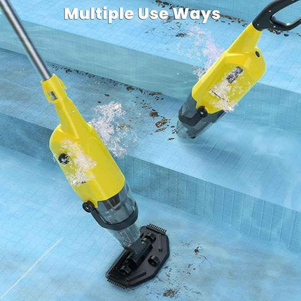 Cordless Handheld Pool Vacuum with 69" Telescopic Pole, Rechargeable Pool Cleane
