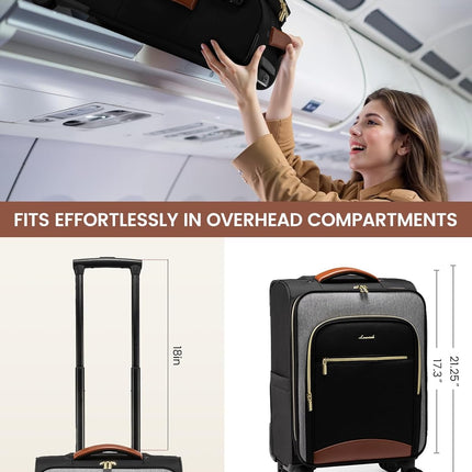 LOVEVOOK Carry On Luggage 22x14x9 Airline Approved with Spinner Wheels, 20 Inch