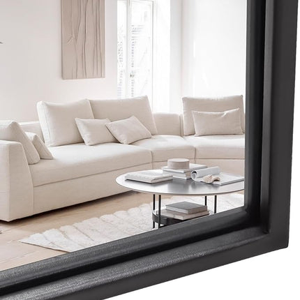 Suidia Rectangular Wall Mirror, 30" x 40" Window Decorative Mirrors, Metal Frame