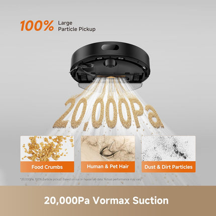 DREAME D20 Air Plus Robot Vacuum and Mop, 20000Pa Suction, Self-Emptying
