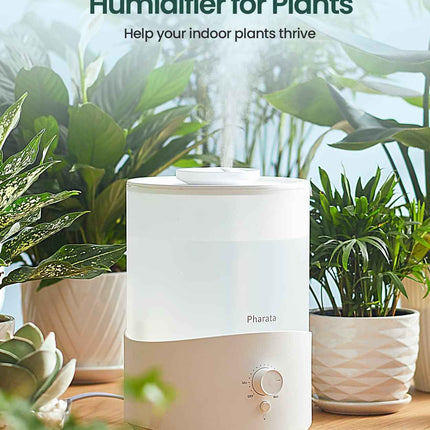 Pharata Humidifiers for Bedroom Large Room, 2.5L Cool Mist Humidifier with Essential Oil Diffuser, Top Fill Humidifier for Baby, Home, Plant, Ultrasonic Humidification for whole house, Auto Shut-Off