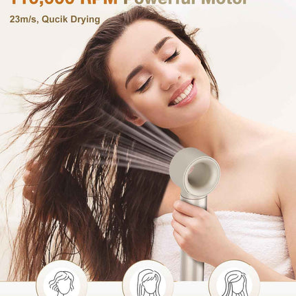 7MAGIC Hair Dryer Brush & 6 in 1 Hair Styler, Silver, 110 Volts, 1200 Watts, Ion