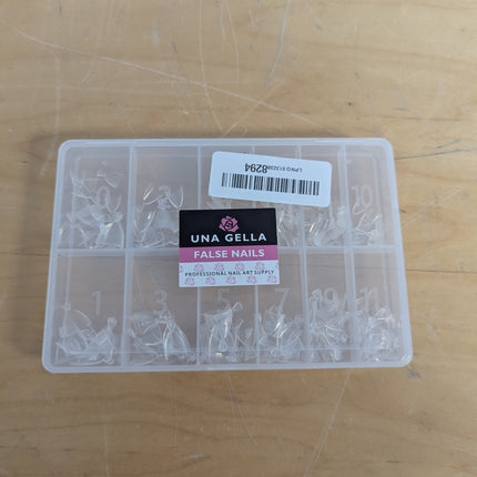 UNA GELLA Almond Shape Nail Tips Short: 504pcs Half Cover Almond Tips | Half Mat