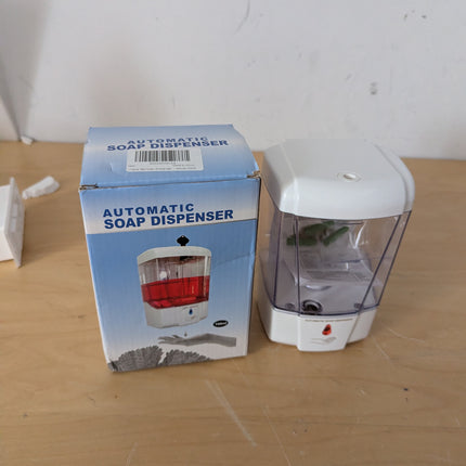 PLUSSEN Soap Dispenser Wall Mount, Automatic Hand Sanitizer Dispenser 600ml Gel
