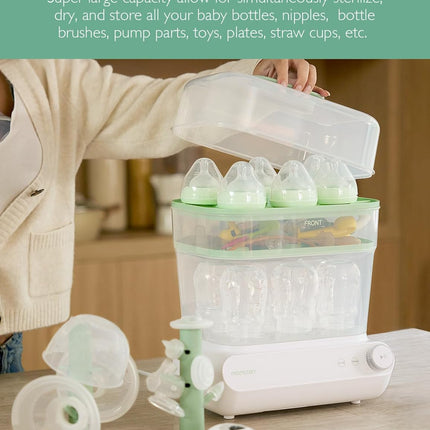 Momcozy 3 Layers Large Bottle Sterilizer and Dryer, Fast Sterilize and Dry, Univ