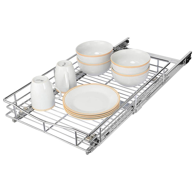 SortWise Heavy Duty Sliding Cabinet Organizer - Pull Out Shelf for Kitchen Pantr