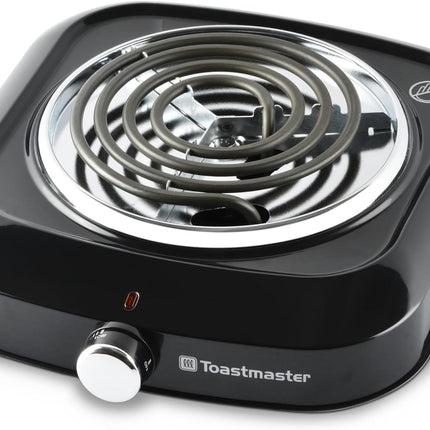 Toastmaster Single Burner with Coil Top, Black