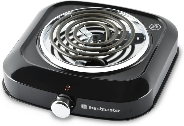 Toastmaster Single Burner with Coil Top, Black