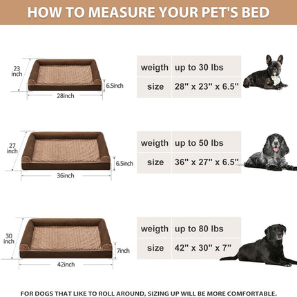 BFPETHOME Dog Beds for Large Dogs, Orthopedic Dog Bed for Medium Large Dogs,Big