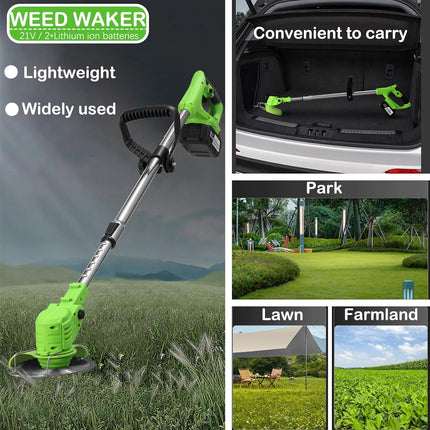 Weed Wacker Battery Operated, 21v 3 in 1 Weed Eater Cordless with 2 * 2.0ah Li-I