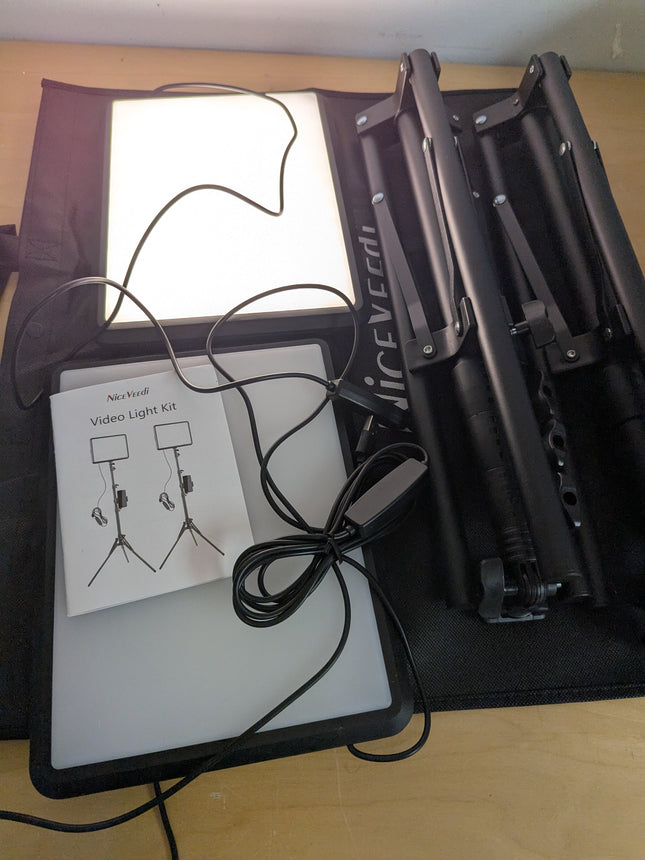 FAULTY 2-Pack LED Video Light Kit, NiceVeedi 2800-6500K Dimmable Continuous Phot