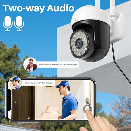 Outdoor Security Cameras, Home WiFi Surveillance Cameras, 1080P HD, Full Color N