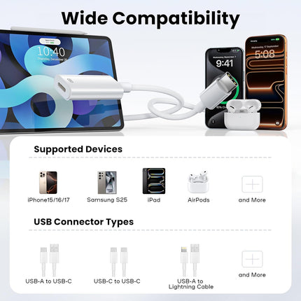Deeyaple USB-C to Lightning Adapter, USB C to Lightning Cable Adapter, Compact a