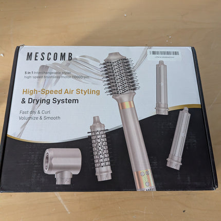MESCOMB 5 IN 1 Hot Air Styler Hair Dryer Brush, 1500 Watts High Speed Hair Style