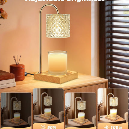 Candle Warmer Lamp, Candle Lamp Wax Warmer, Timer & Dimmer 7-Levels, Fits Cup Ja