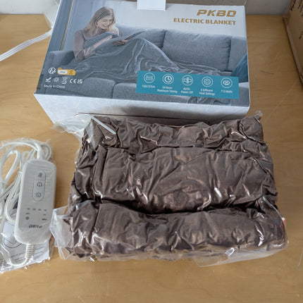 PKBD 2025 Flannel Heated Blanket, 50"x60" Soft Electric Blanket with 8 Heating L