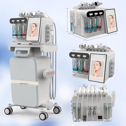 Hydro Oxygen Professional Facial Machine for Spa,Skin Care Device with 10inch LC