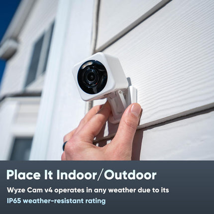 WyzeCam v4 Security Camera, 2K HD WiFi Smart Home Surveillance Camera, Indoor/Ou