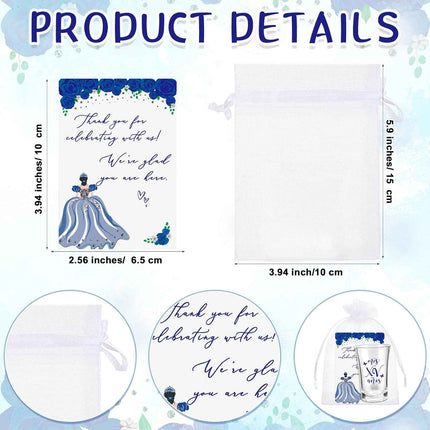 Havawish 25 Sets Quinceanera Party Favors for Guests Quinceanera Acrylic Clear S