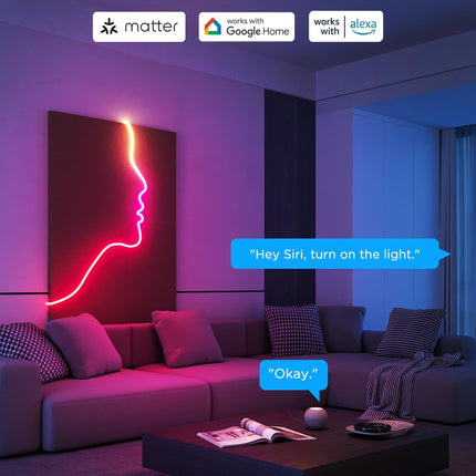 Govee Neon Lights, RGBIC Neon Rope Light 2 Works with Matter, Alexa, Google Assi