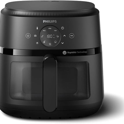 Philips 2000 Series Air Fryer with Window, 6.2L Capacity, 13 Cooking Functions & RapidAir Technology, Black
