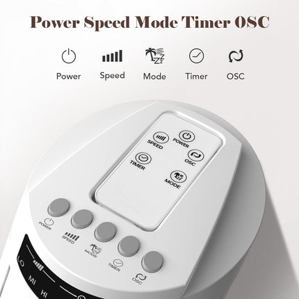 (No remote) 30'' Tower Fan, Portable Oscillating Quiet Cooling Fan, 3 Speeds, Bu