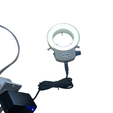Microscope Camera Adjustable 144 LED Ring Light Source for Stereo Microscope Cam